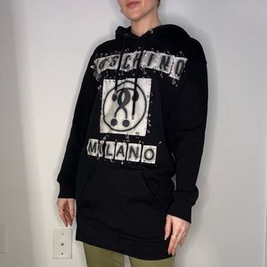 MOSCHINO FW18 Safety Pin Logo Hoodie